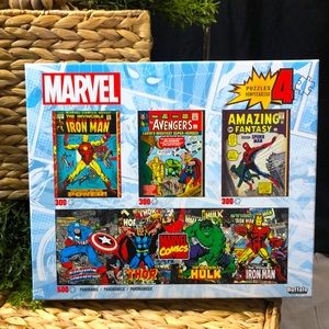 Marvel Comics Puzzles 4 puzzles NEW in BOX sealed bags